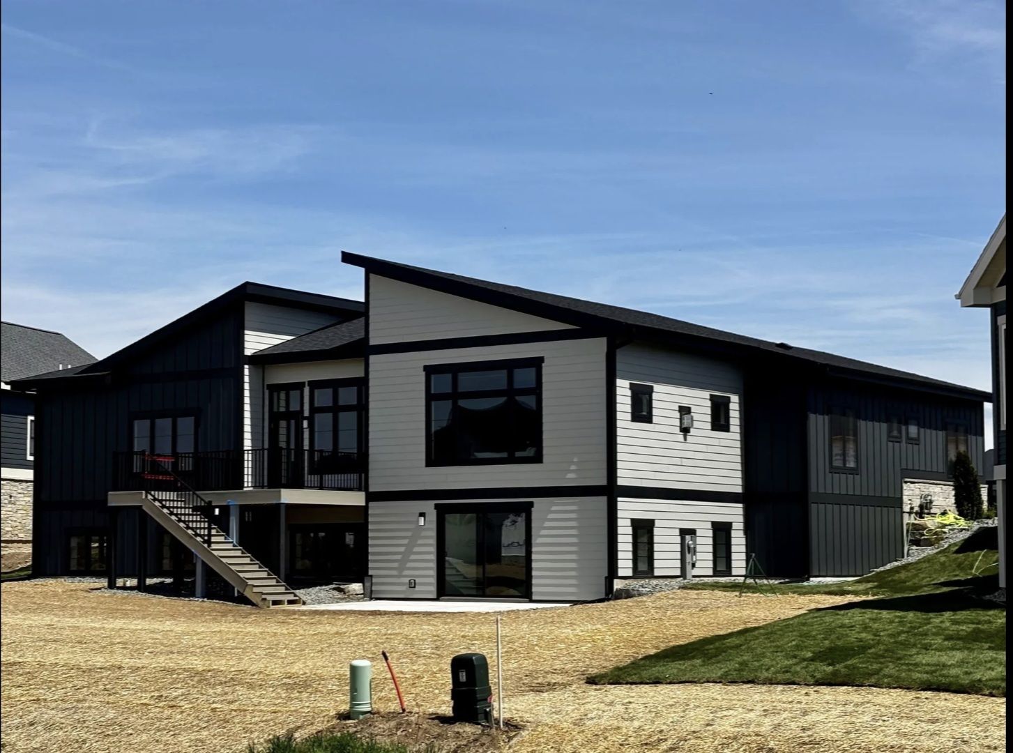 Rear of the house showing deck and walkout lower level